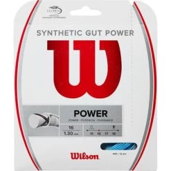 Wilson Synthetic Gut Power 16 (1.30mm) Tennis String Set - Blue