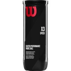 Wilson X3 Speed Performance Padel Tennis Balls (3 Ball Can)