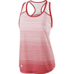 Wilson Womens Striped Tank Top - Red/White